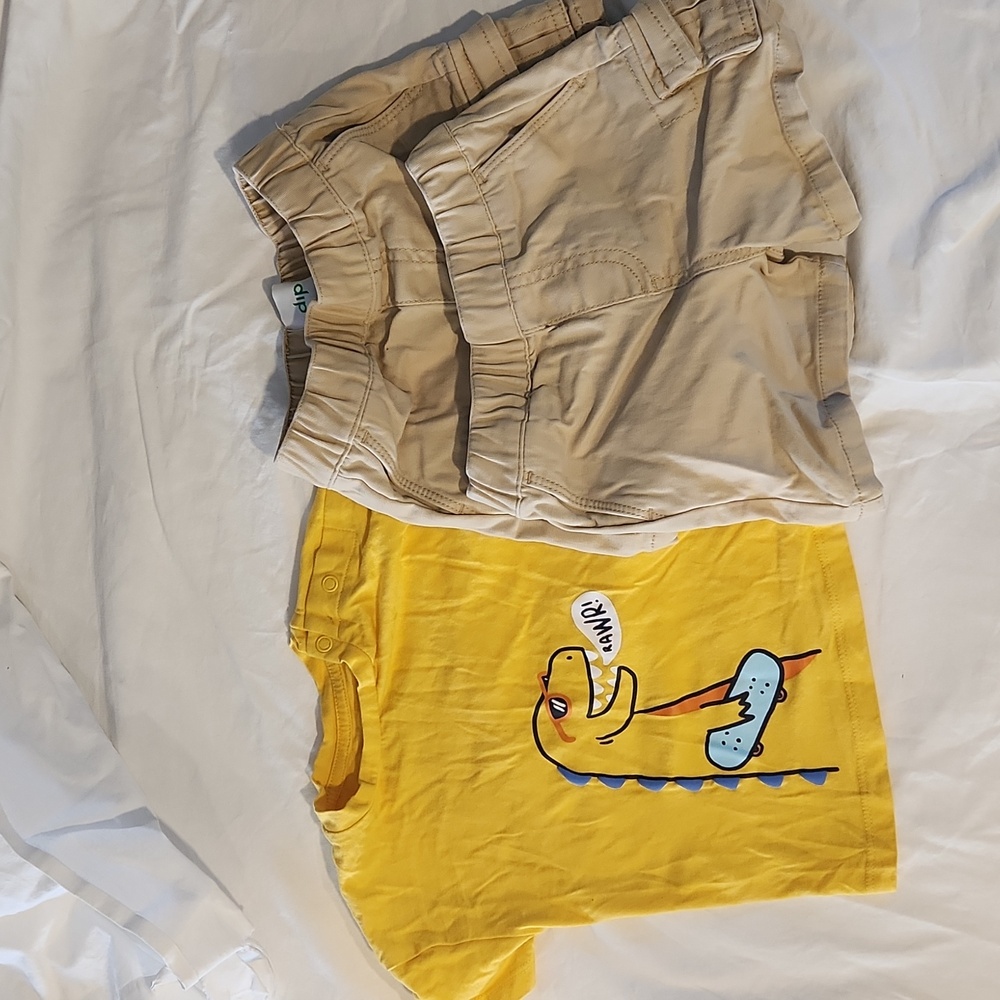 Dip boys 6-12 months cargo shorts and shirt set
